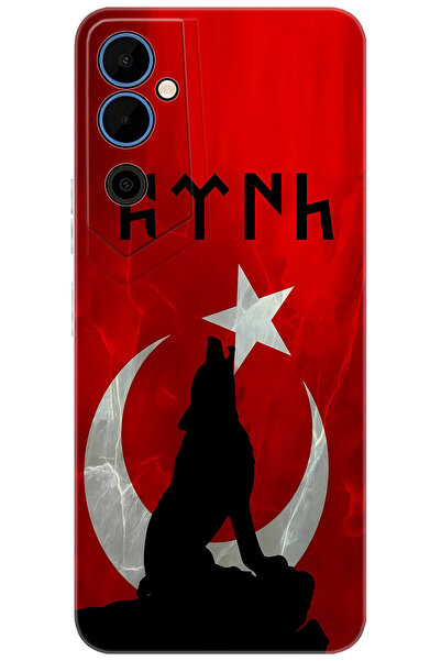 TECNO Pova Neo 2 (LG6N) Uyumlu Kılıf Desen Baskılı Silikon Kurt Ve Göktürkçe ...