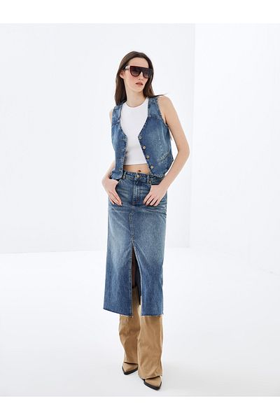 LC Waikiki Standard Fit Women's Jean Skirt
