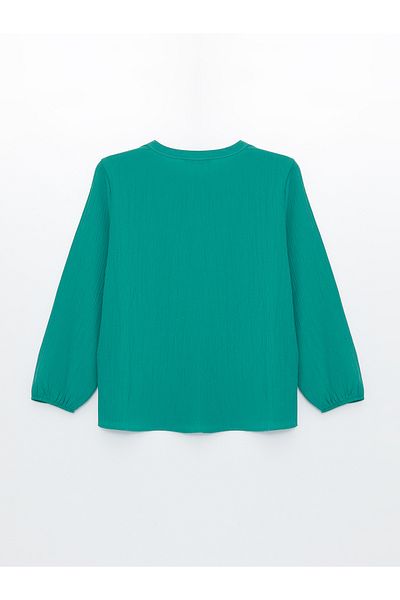 LC Waikiki Women's Blouse - Straight Long Sleeve, Tie-Up Collar