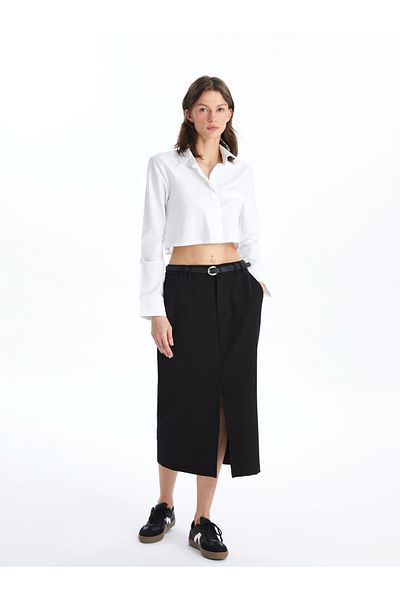 LC Waikiki Standard Fit Women's Skirt - Belted Waist