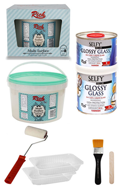 GLANCE Surface 3,5 Kg Alaçatı Selfy Decor Glossy Glass 500+250GR Balkon,Teras...