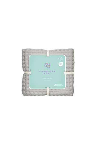 Casadora Baby 100% Cotton Single Thick Waffle Duvet Cover - Gray - 160 X 220 Cm