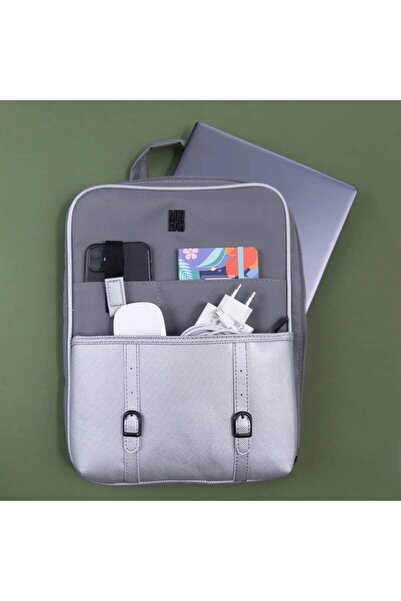 Minbag XXL Aspen Laptop ve Tablet Çantası 17 Inch GRİ