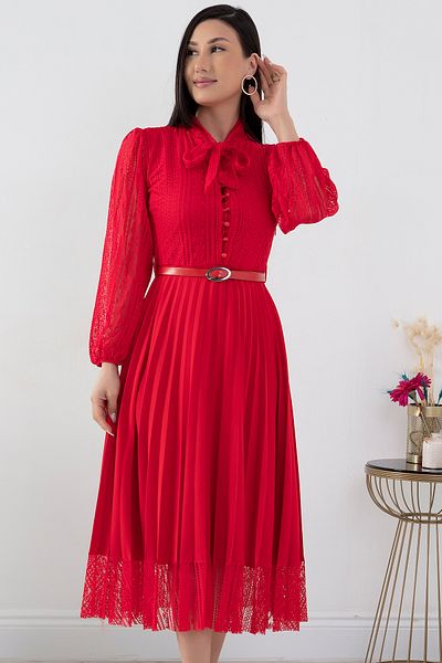 PULLIMM Rochie franțuzească plisată pentru femei 22-138