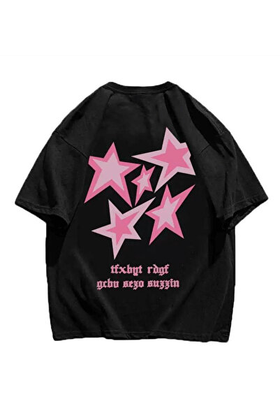 POPULUS Tricou Y2K Pink Starss