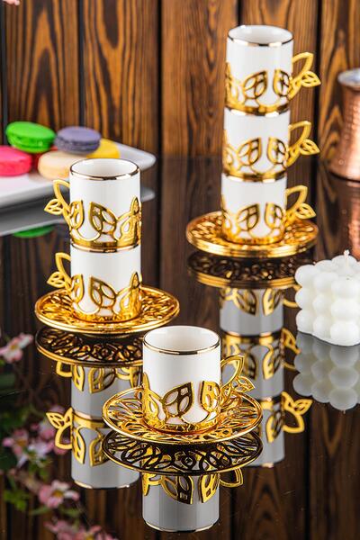 Sena Fürug Yaldızlı 6 Kişilik Kahve Seti (368-K-Y)