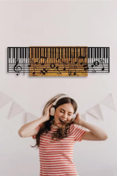 Doreline Doreart Arya Ahşap & Metal Duvar Tablosu, Ev Ofis Duvar Panosu