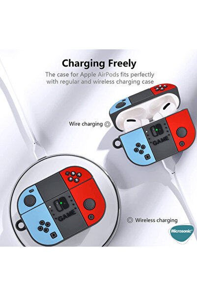 Microsonic AirPods Pro 2.Nesil Uyumlu Kılıf Cartoon Figürlü Silikon Crtn-Fgr-Svm-Cvcv