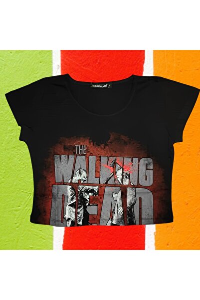 FG KONNİCHİWA Έντυπο γράμμα Γυναικείο Crop κοντομάνικο μπλουζάκι με απαλή υφή 100% βαμβάκι