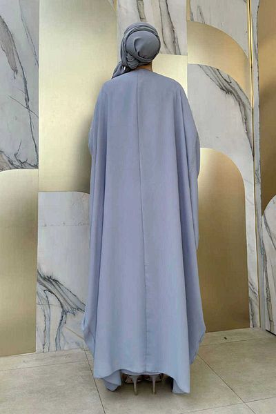 Bym Fashion Σετ Φόρεμα Φωτιστικό Λεπτομερές Κεντητό Πέτρα 8500 Γκρι