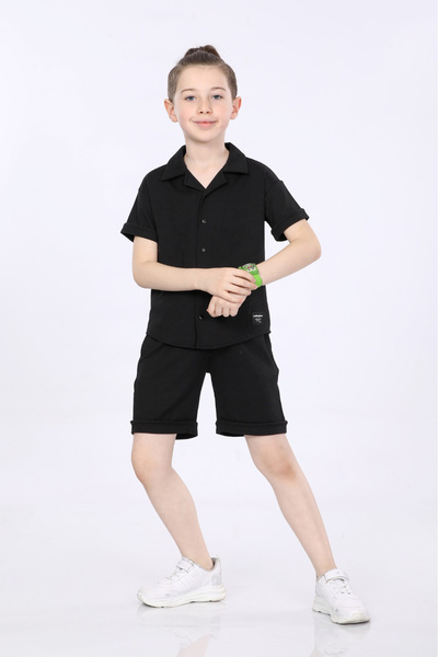 MORNIO Комплект от 2 части за момче - риза и шорти Vf24kmr5101718