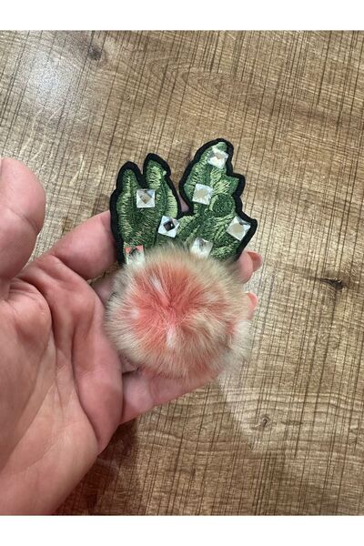 Gönülden Tasarım 11X7 CM GUMICA ZA NAŽEGLJIVANJE PON PON VEZENI CVETNI APLIKA...