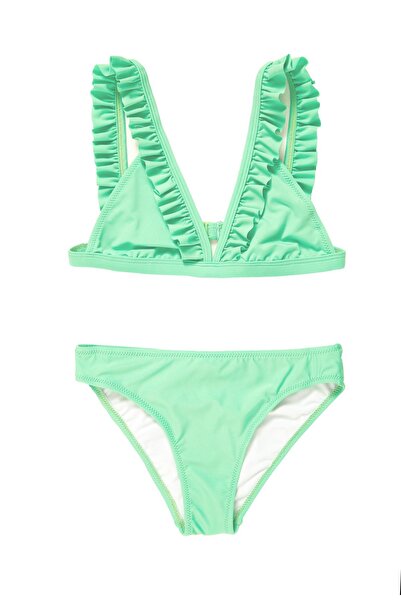 Argento Küçük Üçgen Fırfırlı Kız Çocuk Bikini