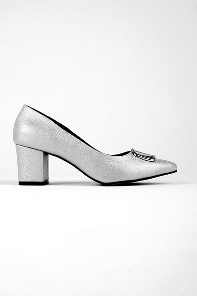 Lal Shoes & Bags Pantofi cu toc Daisy Daisy Metal V Detail-gri deschis