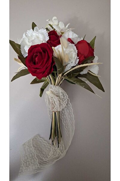 TREND Kırmızı Beyaz Gelin Buketi