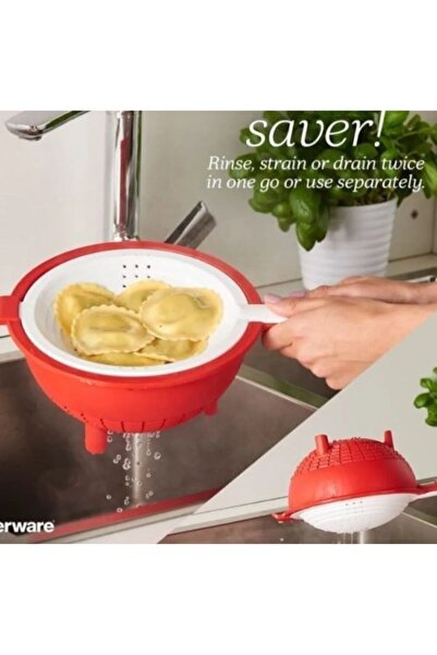 Tupperware Çift Süzgeç.