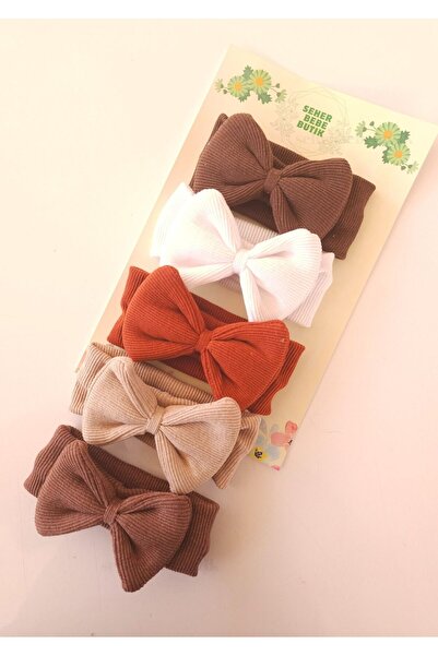SeherBebeButik Kız Bebek & Çocuk Fiyonklu Bandana Set - Yumuşak- Esnek