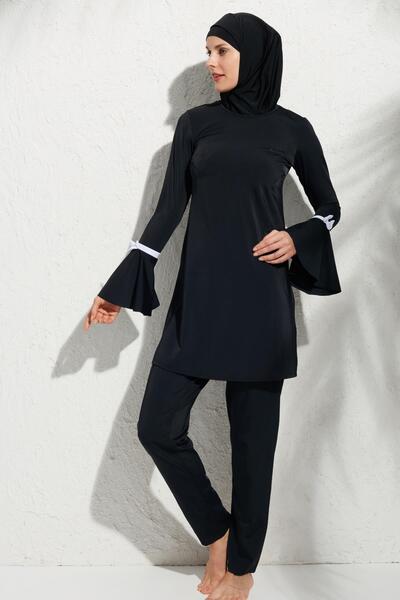 Pierre Cardin Toplayıcı Uzun Kol Boneli Kapalı Mayo