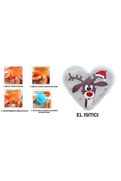 Genel Markalar KALP GEYİK CEP SOBASI,EL ISITICI,SICAK SU TORBASI PVC BEYAZ 9cm