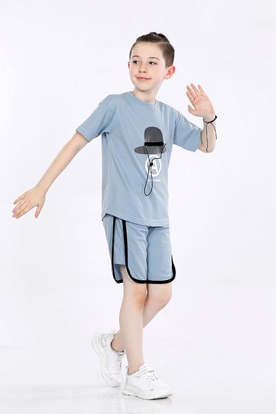 MORNIO Set de 2 tricouri și pantaloni scurți pentru băiat Vf24kmr 5103132