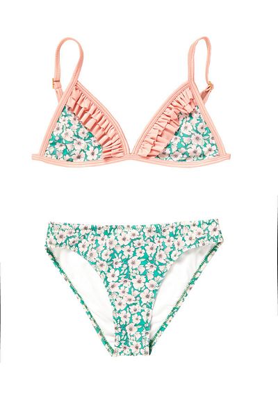 Argento Ruffled Girl's Bikini