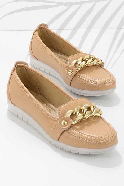 Bambi Γυναικεία Loafer Shoes Camel01590046709