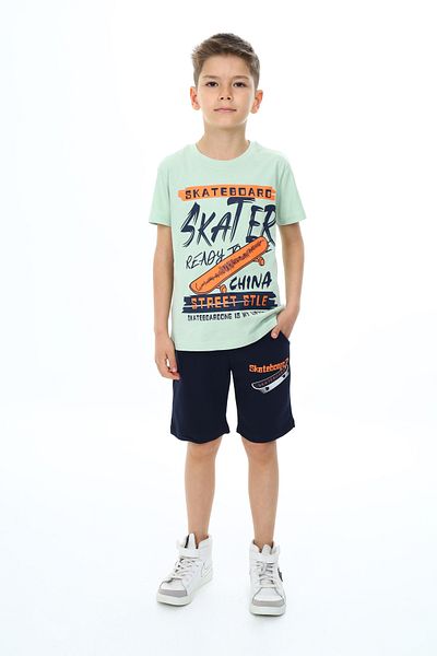e-çocuk Boy's Skateboard Set - Printed, Top and Bottom Set 24005