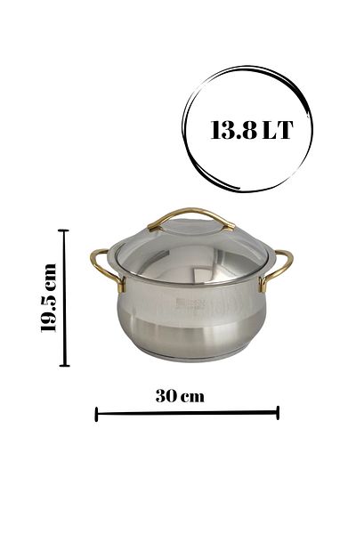 Öncü Jumbo Size 13.8Lt 8.2Lt 6.2 Lt 3-Piece Stainless Steel Pot Set