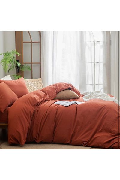 eyma home Set cuvertură dublă 100% bumbac - 4 bucăți