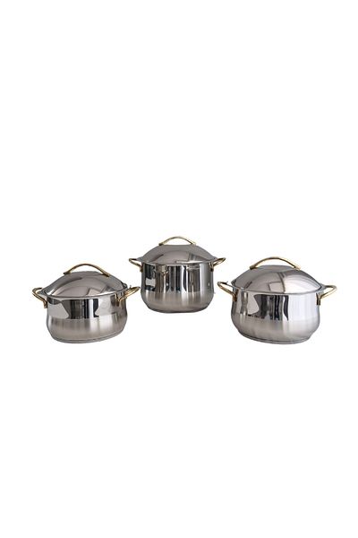 Öncü Jumbo Size 13.8Lt 8.2Lt 6.2 Lt 3-Piece Stainless Steel Pot Set