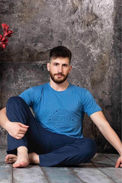 CALİA Set de pijamale de vară pentru bărbați cu mânecă scurtă
