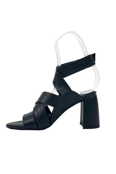 bescobel Women's Kopal Black High Heel Sandals 8 Cm 105