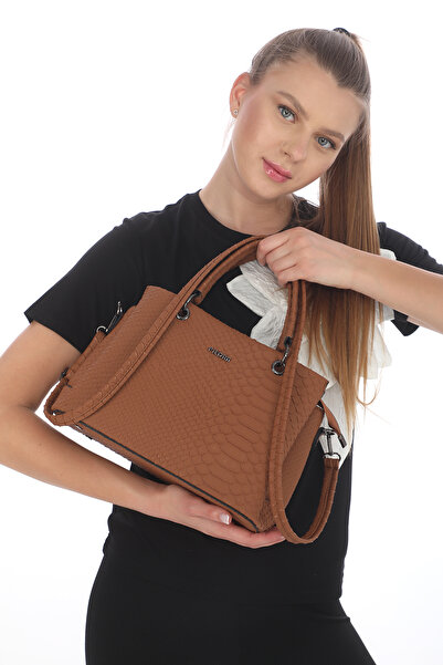 Piedra Taba Renk Kroko Materyal Elde Ve Omuz Askılı Kullanılabilen Yeni Sezon...