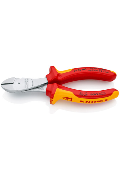 Knipex Ağır Hizmet Tipi VDE Yan Keski 160 mm (7406160)