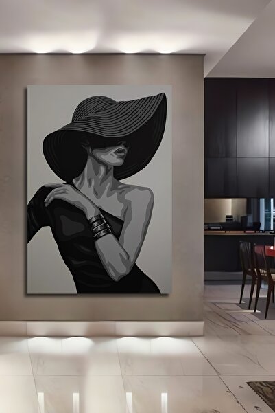 Teona Ahşap Ahşap Modern Sanat Soyut Kadın Kare Şeklinde Duvar Dekorasyon Tab...