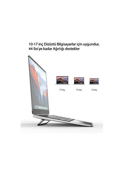Genel Markalar Ayarlanabilir Görünmez Laptop Notebook Macbook Tutucu Aliminyu...