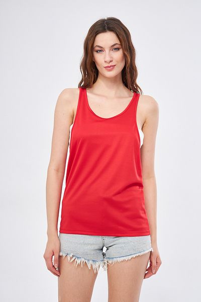YÜKSEL IŞIK Sports Tank Cobe Printed Red Color