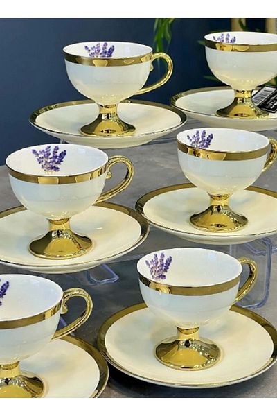 ACAR Miranda 6-Piece Coffee Cup Set Hxf-05176 Gold