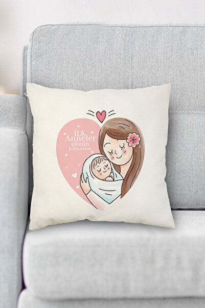 hediyemen Seni seviyorum yazılı anneye yastık