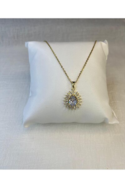 Silay Thorn Model Steel Necklace - Zircon Stone Detailed