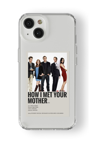 Space Star iPhone 13 Uyumlu HIMYM Minimalist Poster Tasarım Baskılı Şeffaf Kılıf