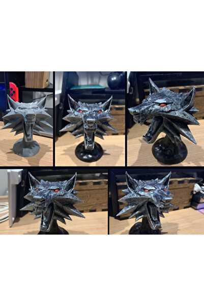 Genel Markalar The Witcher Kurt Kafası Figür Standlı 14cm