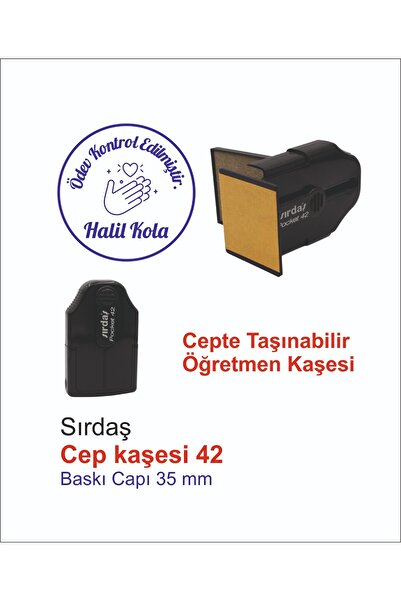 Sırdaş Pocket : Yuvarlak Cepte Taşınabilir Öğretmen Kaşesi 35mm