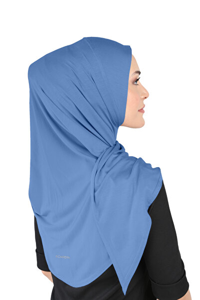 Ecardin Ύφασμα βισκόζης Πρακτικό έτοιμο σάλι τουρμπάνι - St101 Μπλε τζιν