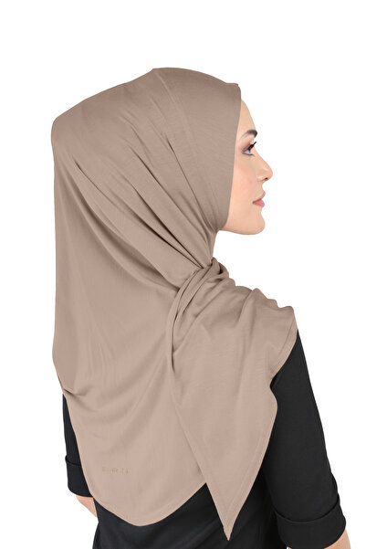 Ecardin Ύφασμα βισκόζης Πρακτικό έτοιμο σάλι τουρμπάνι - St101 Dark Mink