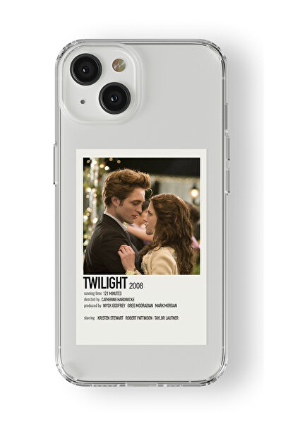 Space Star iPhone 13 Uyumlu Twilight Minimalist Poster Tasarım Baskılı Şeffaf...