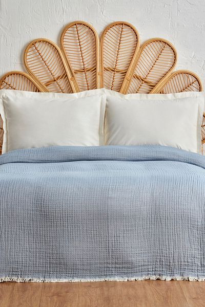 Karaca Home Blue Double Muslin Pique - Perles
