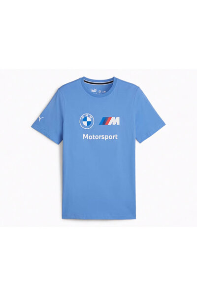 Puma Bmw Mms Ess Logo Tee Erkek Günlük Tişört 62131405 Mavi