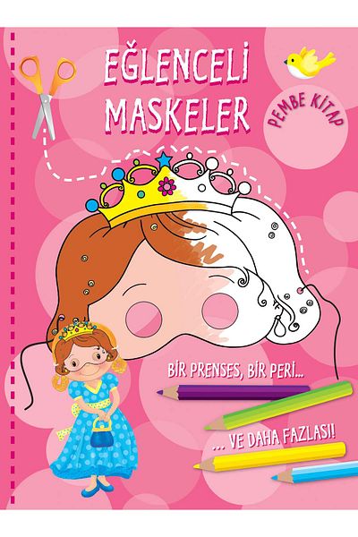 Parıltı Yayınları Glitter Fun Masks - Pink Book