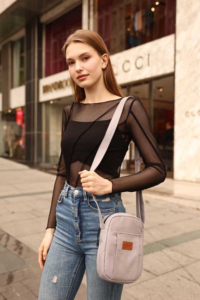 KIRASE Νέο μοντέλο Unigue Written Canvas Crossbody Τσάντα